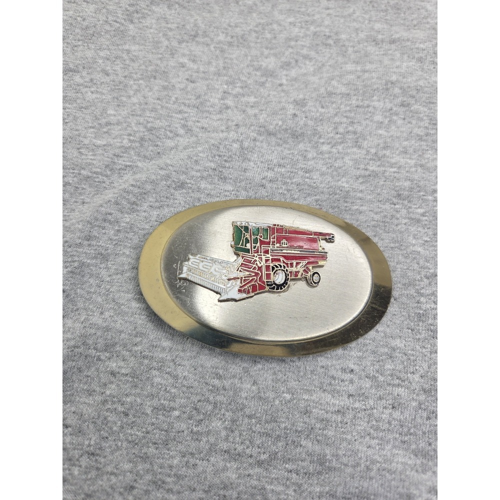 Vintage International Harvester Axial-Flow Combine 3D Farm Belt Buckle Tractor